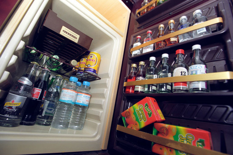 Don't touch your minibar. Many hotels have minibars that track inventory through automatic sensors and may charge you if you simply pick up a chocolate bar and put it back down.